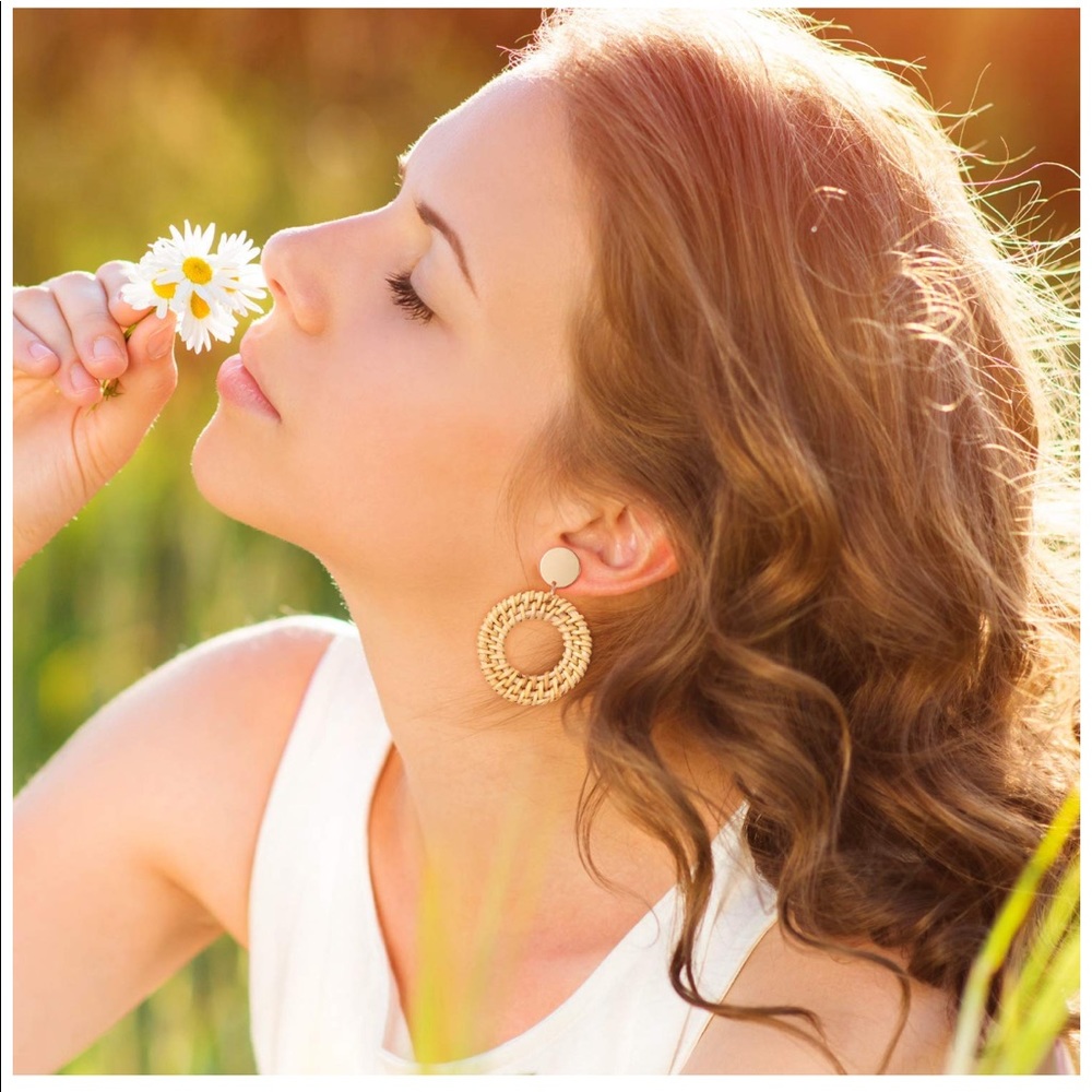 Bohemian Rattan Earrings